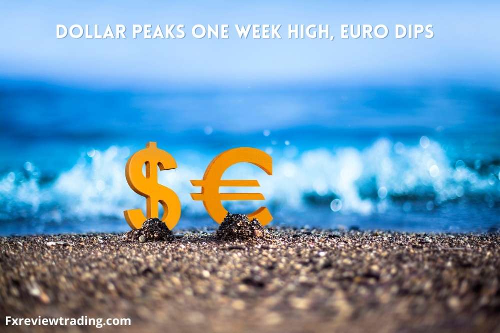 Dollar peaks one week high, Euro dips