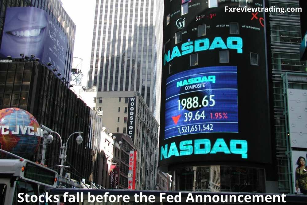 Stocks fall before the Fed Announcement