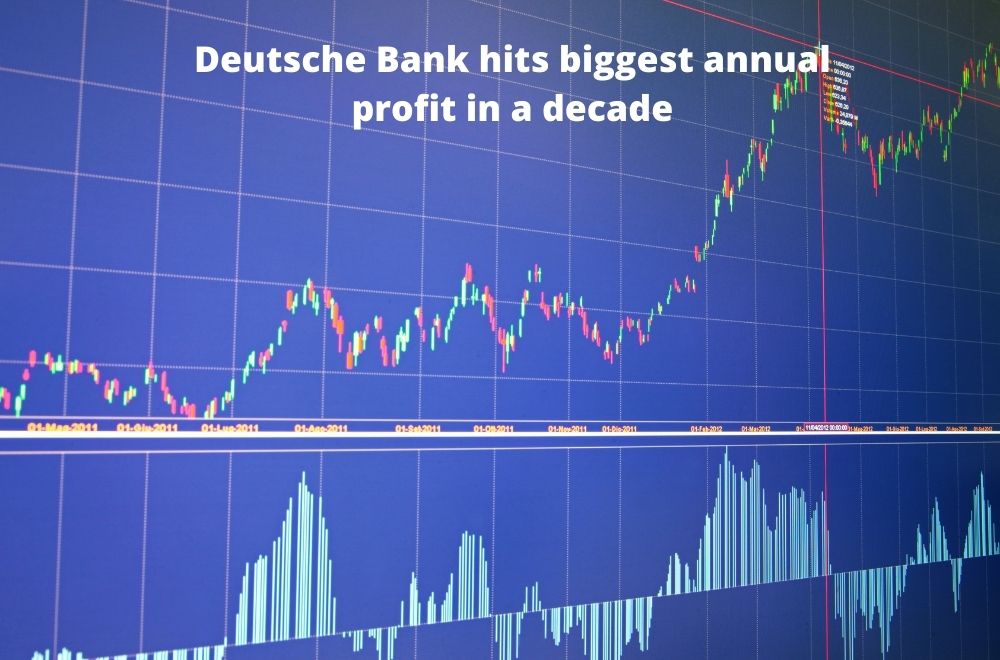 Deutsche Bank hits biggest annual profit in a decade